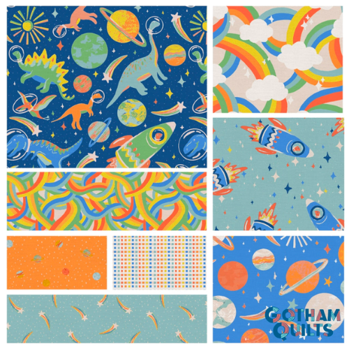 Dino Daydreams fabric is here!