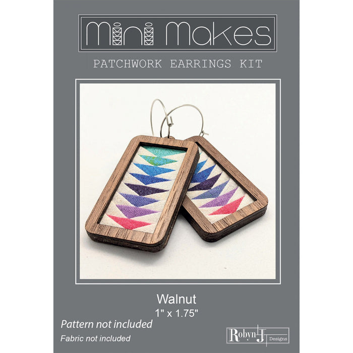 Rectangle Patchwork Earrings Frame Only
