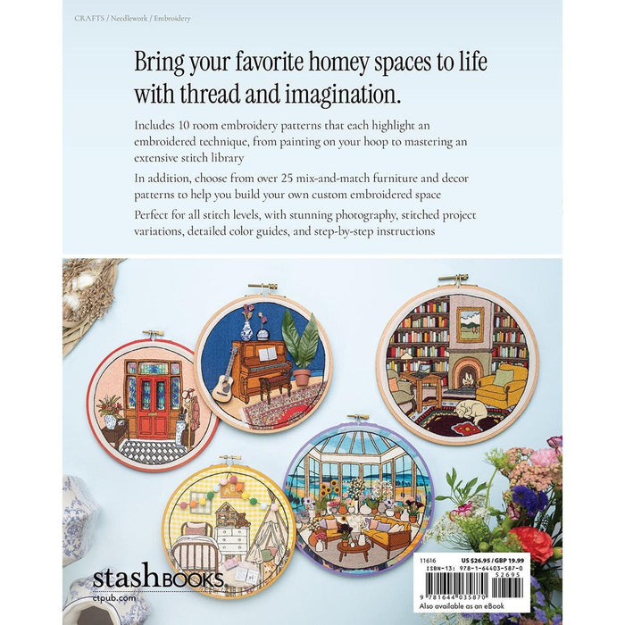 Embroidered Interiors Hand Embroidery Book by Penny Dowdell