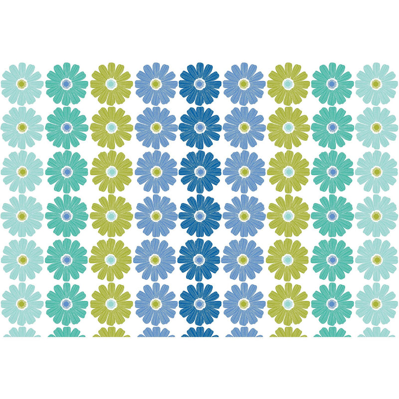 Chalk Garden - Daisy Ombre Stripe - Blue/Multi
