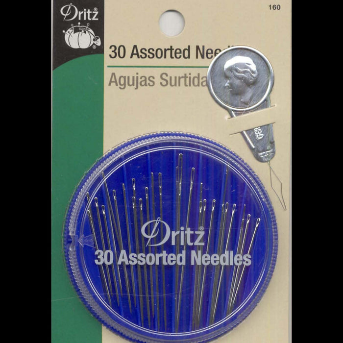 Prym Dritz Assorted Hand Needles with Threader in Dispenser 30ct