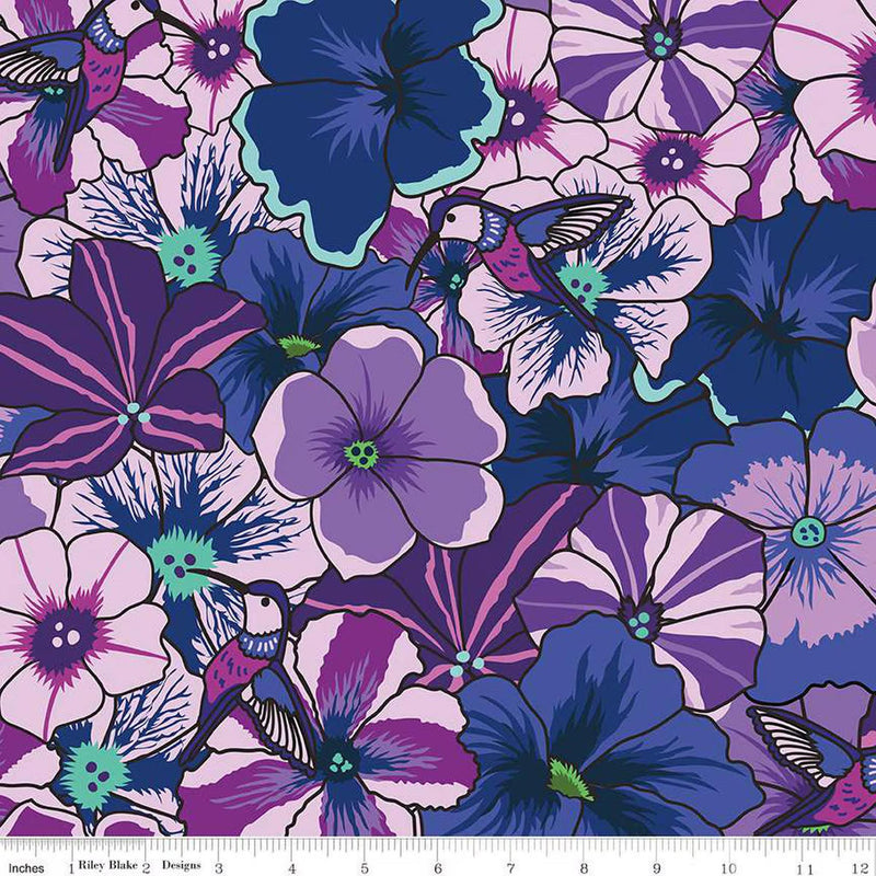 Botanic Blast by Sew Yeah Quilting - Pansies: Purple