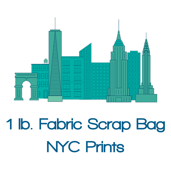 1 lb. Fabric Scrap Bag - NYC  Prints