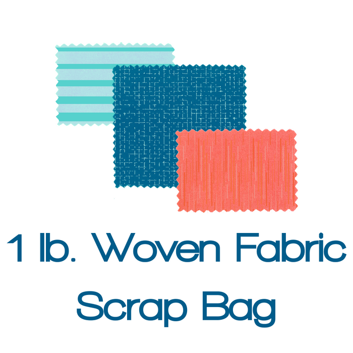 1 lb. Fabric Scrap Bag - Woven and Yarn-Dyes
