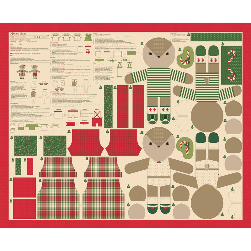 Holiday Cheer Panel 36" x 44" - Natural