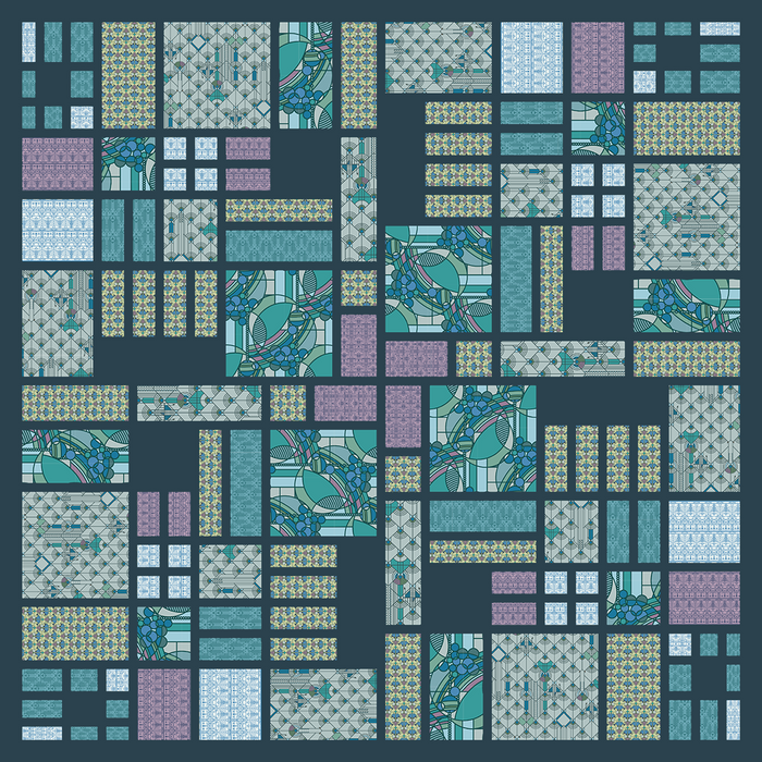 NOVEMBER PREORDER -- Oak Park Quilt Kit Water