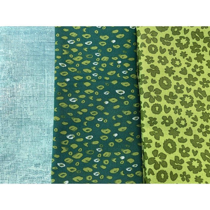 3 - 1 yard Bundle - Zinnia Green