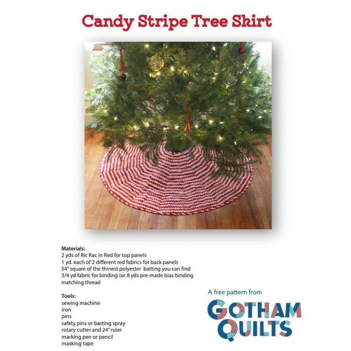 Candy Stripe Tree Skirt Free PDF Pattern