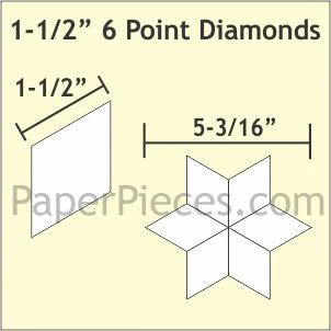 6 Point Diamond 1 1/2" - Small Pack (75 pieces)