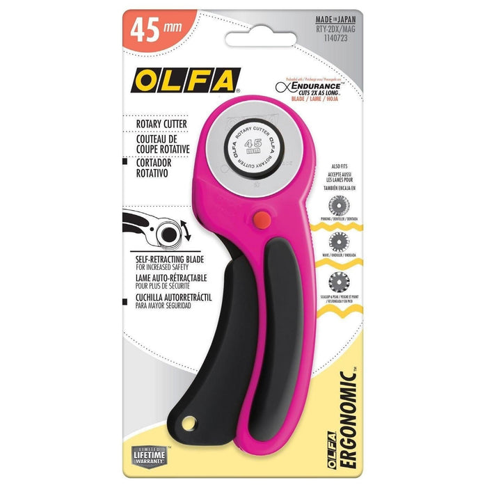 45mm Ergonomic Rotary Cutter Magenta