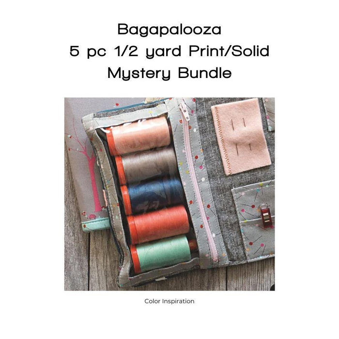 NOVEMBER PREORDER -- Bagapalooza 5pc Print/Solid Half Yard Mystery Bundle Copy