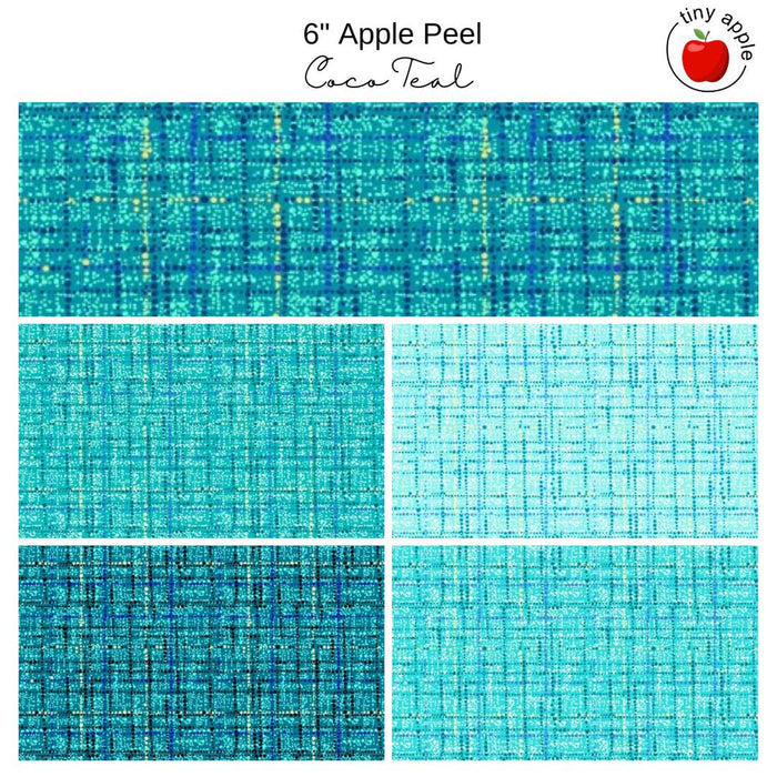 6" Apple Peels (5) - Coco Teal