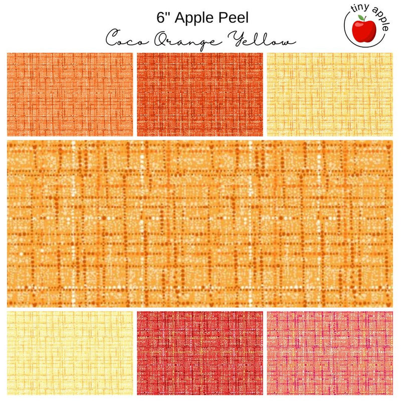 6" Apple Peels (7) - Coco Orange/Yellow