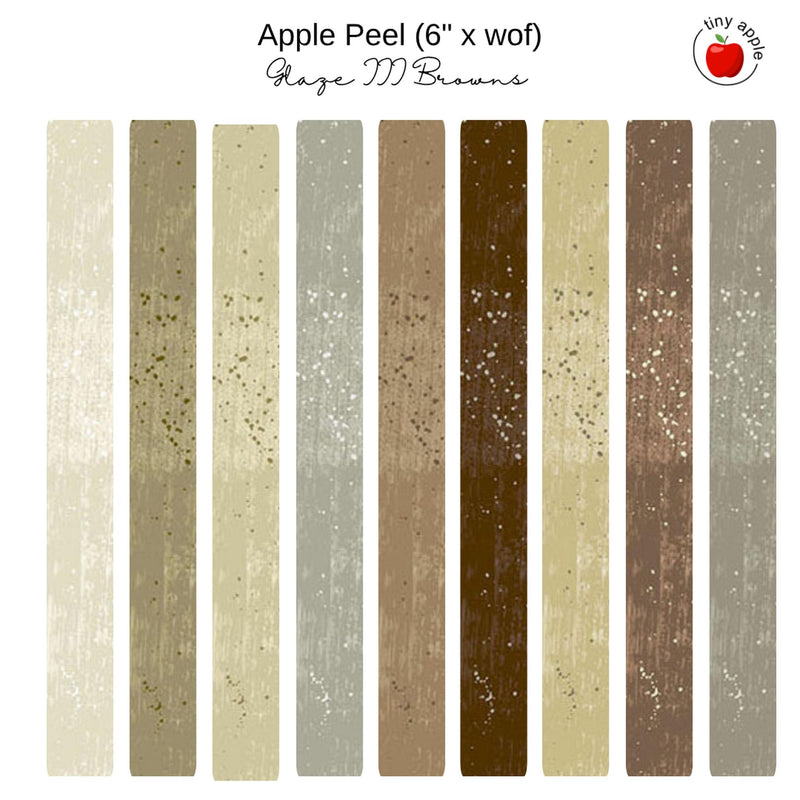 6" Apple Peels (9) - Glaze III Browns
