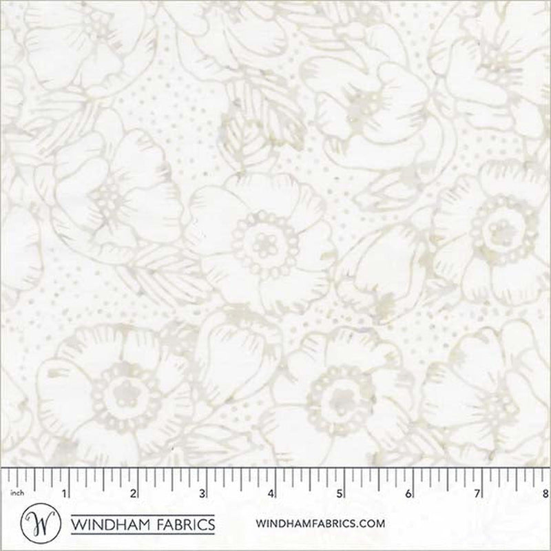 Anthology Fabrics - Encore - Gardenias -  Whisper