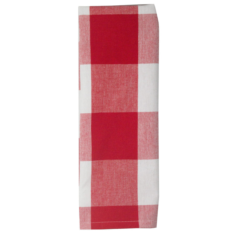 Dunroven House Bright Red Check Farmhouse Tea Towel
