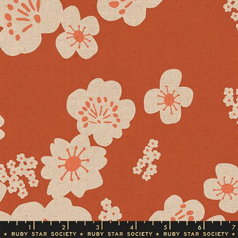 Paper Cuts 2 Hana Canvas Retro Hawaiian Canvas - Persimmon
