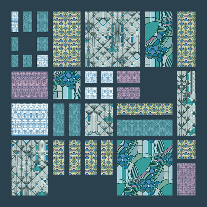 NOVEMBER PREORDER -- Oak Park Quilt Kit Water