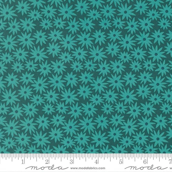 Scenery by Elizabeth Hartman - Sedum Small Floral - Dark Teal