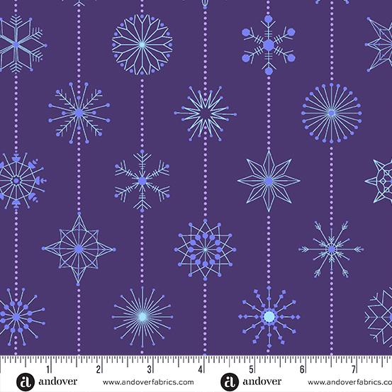 Snowflakes in Winter Plum