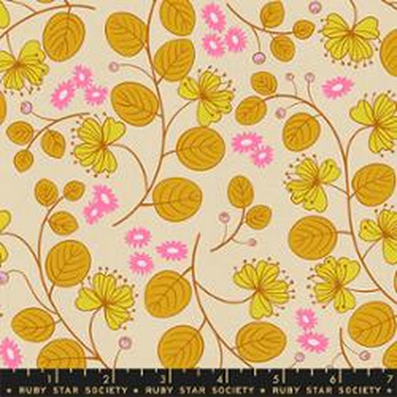 Lofi Linens - Caper Florals - Parchment