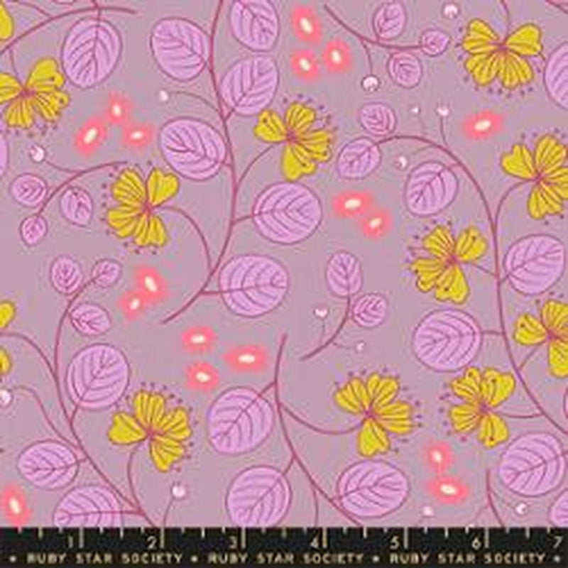 Lofi Linens - Caper Florals - Lilac