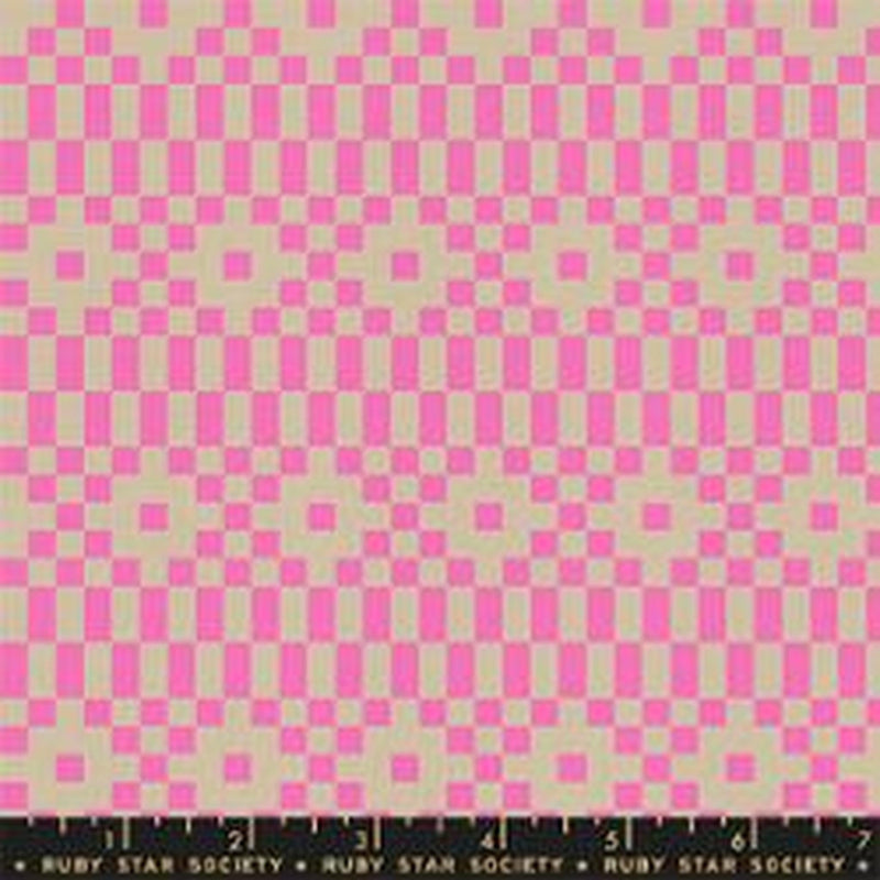 Lofi Linens - Bitmapped - Neon Pink