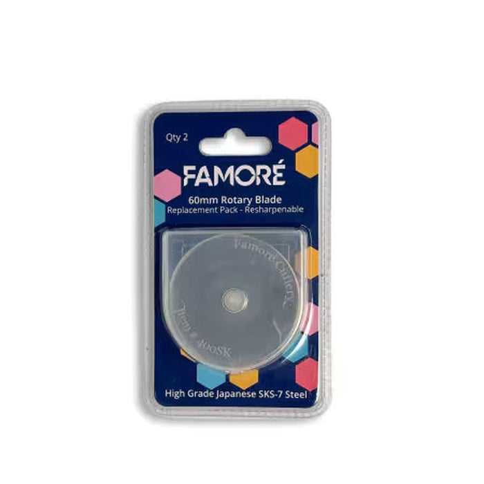 Famore Japanese Steel SKS 60mm Rotary Blade Replacement Pack - 2pc