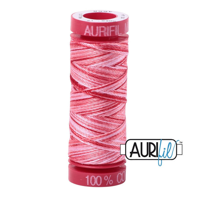Aurifil Cotton Thread Variegated 50wt 220yds - Strawberry Parfait - 4668