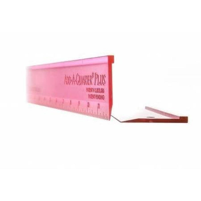 Add A Quarter Ruler 12in Plus Pink