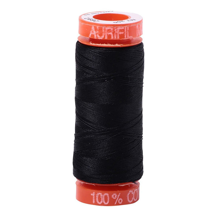 Aurifil Cotton Embroidery Thread 50wt 220yds - Black