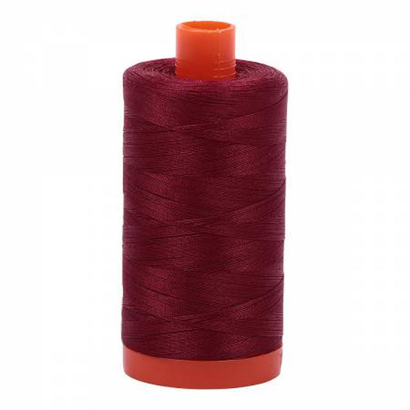 Aurifil Cotton Thread Solid 50wt 1422yds Dark Carmine Red A1050-2460