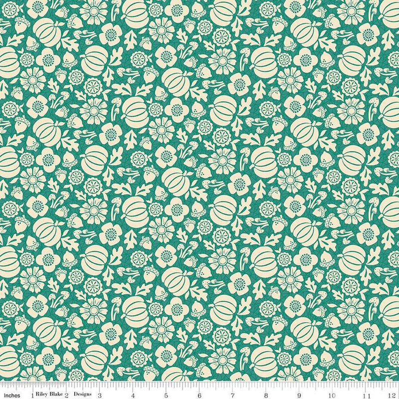Autumn Afternoon by Heather Peterson - Pumpkins: Teal