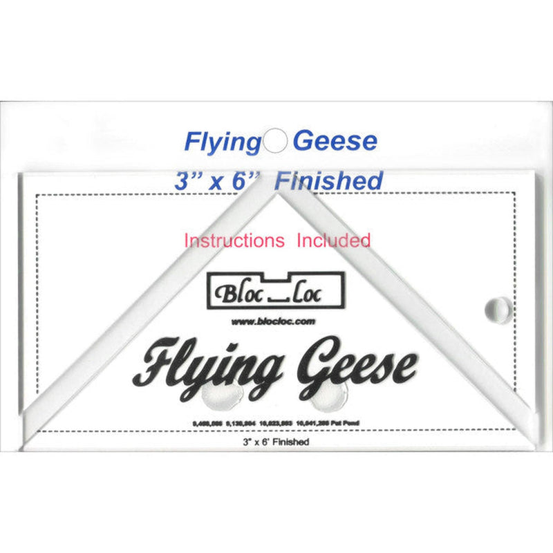 Bloc Loc 3" x 6" Flying Geese Ruler