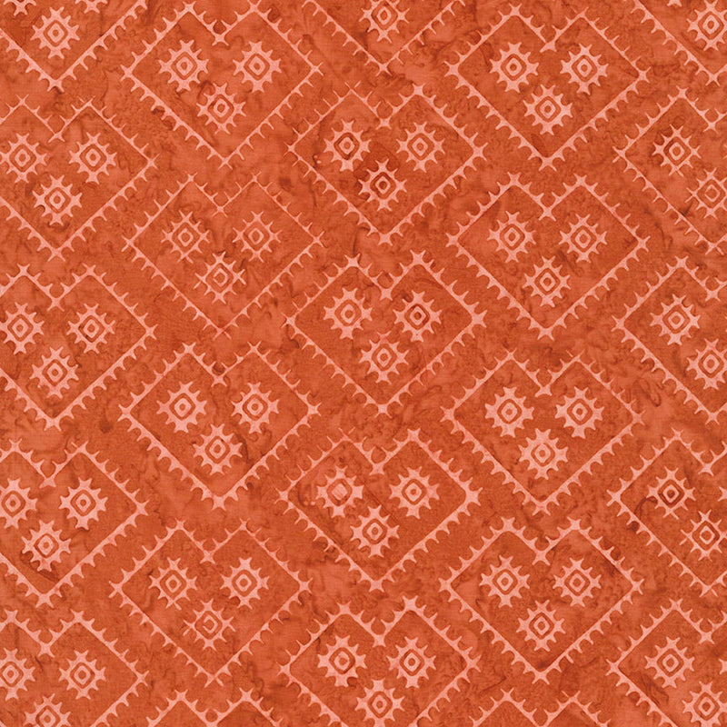 Boho Batiks - Primitive Heart - Salmon Run