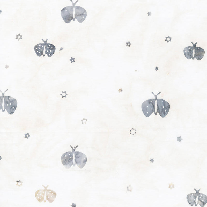 Boho Batiks - Flutterby - Snow White