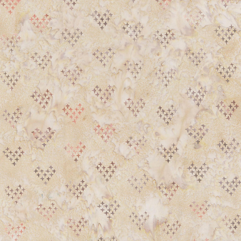 Boho Batiks - Star Heart - Coffee Cream