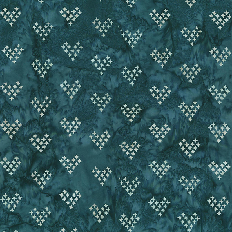 Boho Batiks - Star Heart - Stormy Seas