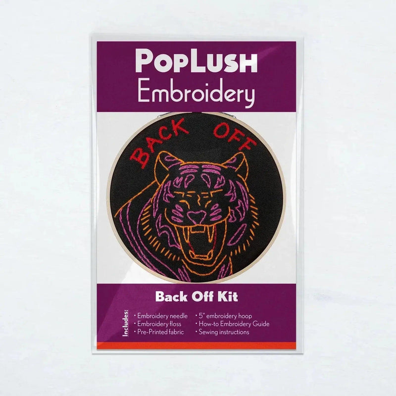 Back Off Tiger 5" Embroidery Kit