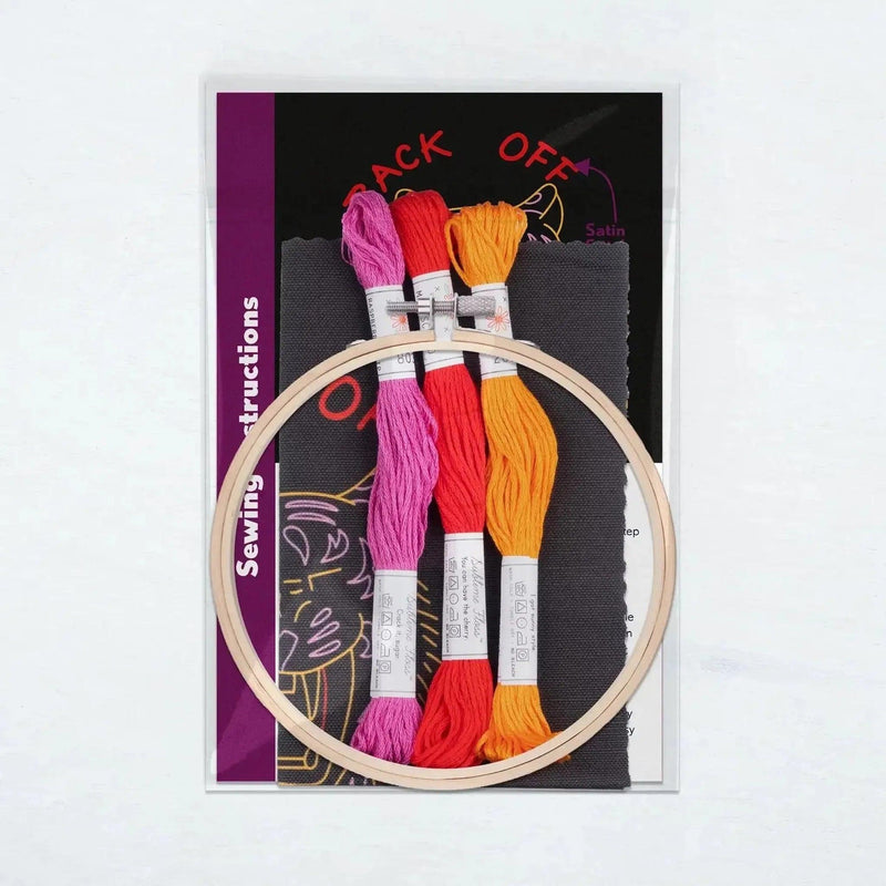 Back Off Tiger 5" Embroidery Kit