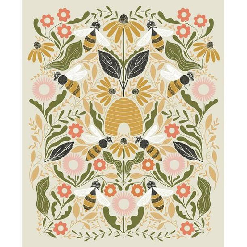 Bee Garden by Gingiber - Porcelain Panel (36" x 44")