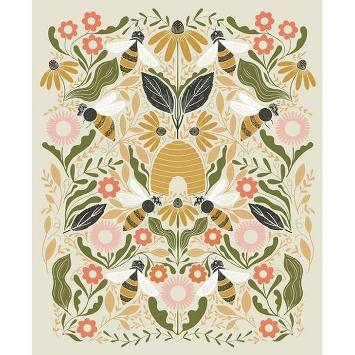 Bee Garden by Gingiber - Porcelain Panel (36" x 44")