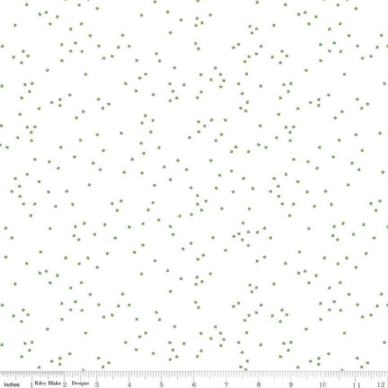 Blossom by Riley Blake -Clover on White
