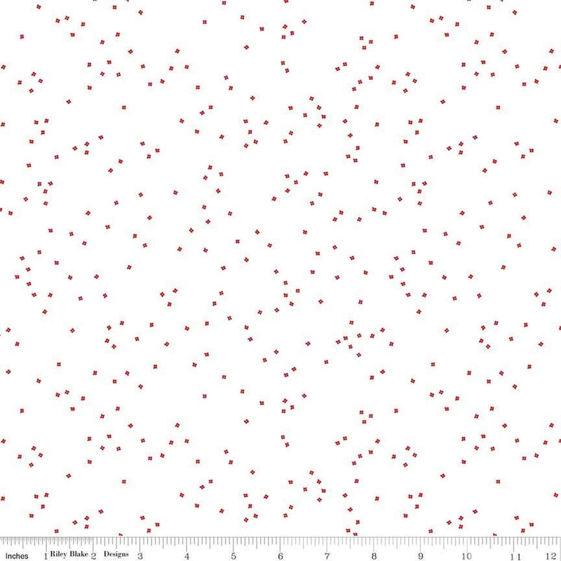 Blossom by Riley Blake - Red on White