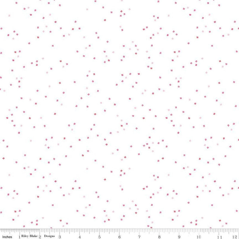 Blossom on White by Riley Blake - All the Pink
