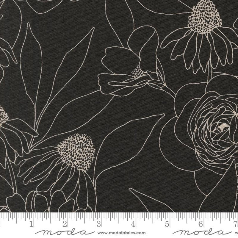 Botany by Alli K Design - Mochi Linen: Ink Outline