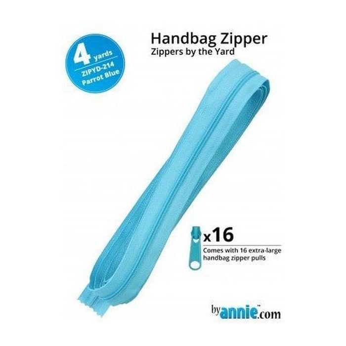 By Annie  4YD Zippers by the Yard - Parrot Blue