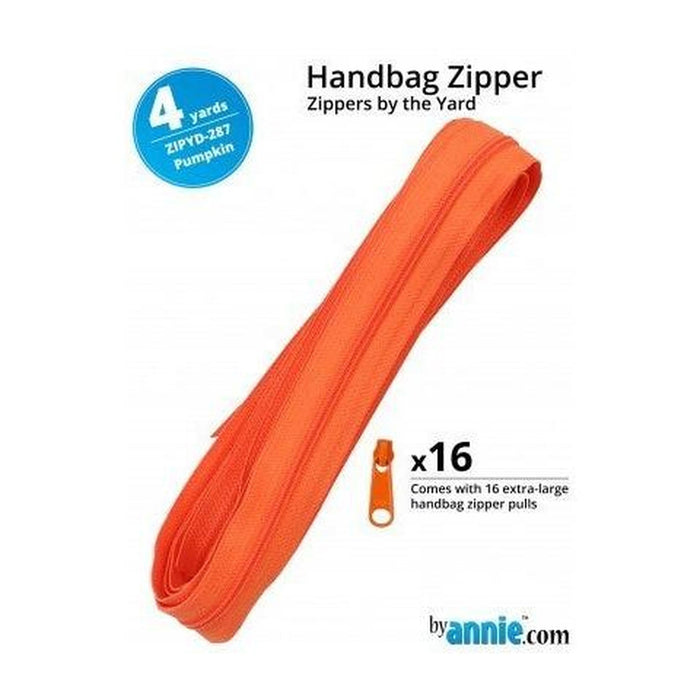 By Annie 4YD Zippers by the Yard -Pumpkin