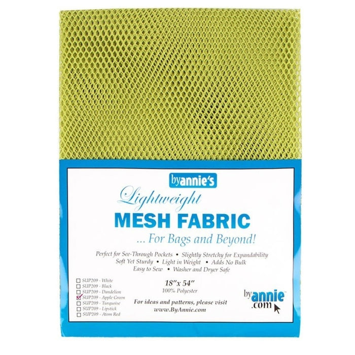 By Annie Lightweight Mesh Fabric - Apple Green - 1/2yrd
