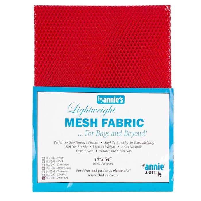 By Annie Lightweight Mesh Fabric - Atom Red - 1/2yrd